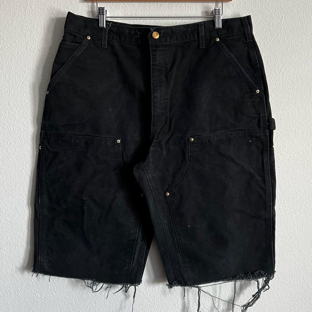 Carhartt black double knee work wear carpenter shorts